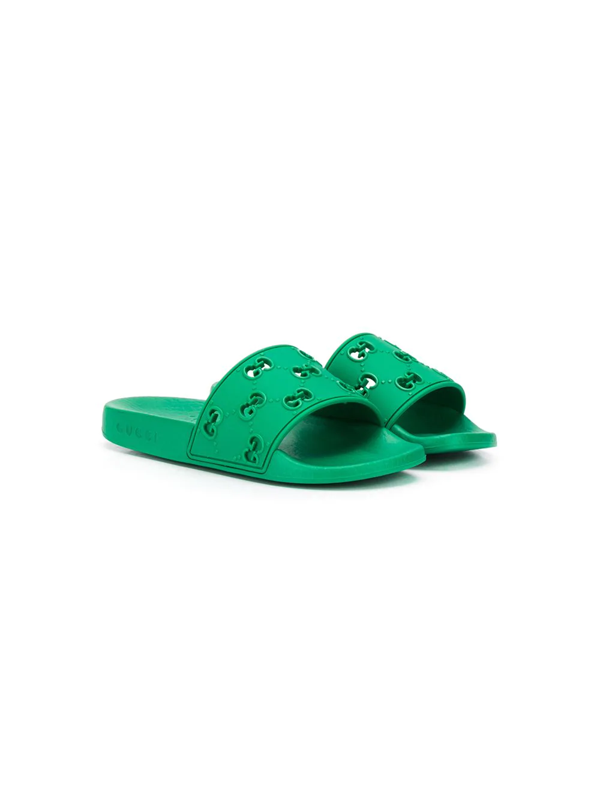 green gucci slides