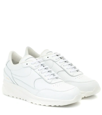 Common Projects Track Classic Leather Sneakers In White