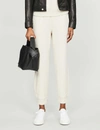Vince Cozy Drawstring-waist Tapered Woven Trousers In Oyster
