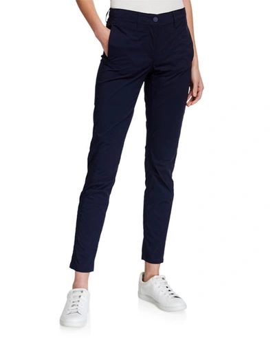 Anatomie Kamryn Pieced Straight-cut Ankle Pants In Navy