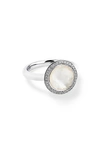 Ippolita Lollipop Carnevale Ring In Sterling Silver With Mother-of-pearl Doublets And Ceramic In White/silver