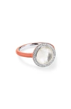 Ippolita Lollipop Carnevale Ring In Sterling Silver With Mother-of-pearl Doublets And Ceramic In White/orange