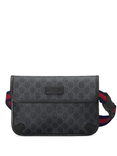 Gucci Gg-logo Coated-canvas Belt Bag In Grey