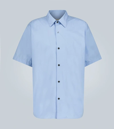 Acne Studios Shepton Cotton Poplin Shirt In Blue