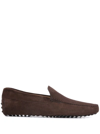 Tod's City Gommino Driving Shoes In Brown