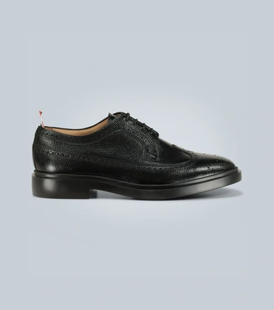 Thom Browne High-shine Leather Longwing Brogues In Black