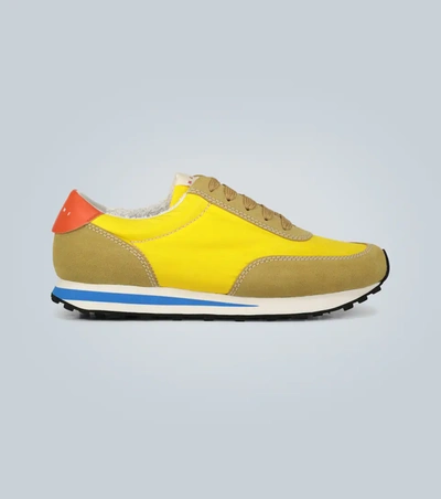Marni Chunky Colorblocked Sneakers In Yellow