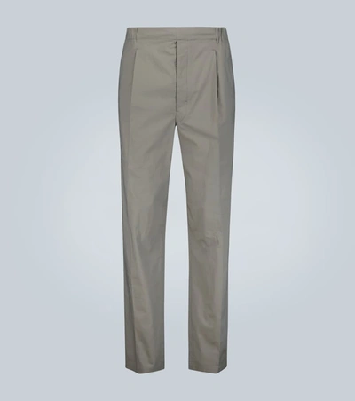 Lemaire Regular-fit Drawstring Pants In Grey