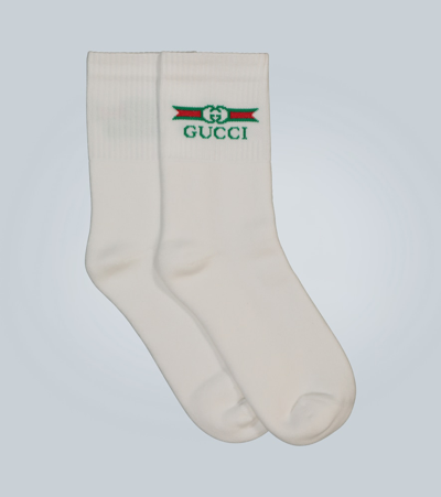 Gucci Calf-length Cotton Socks In White
