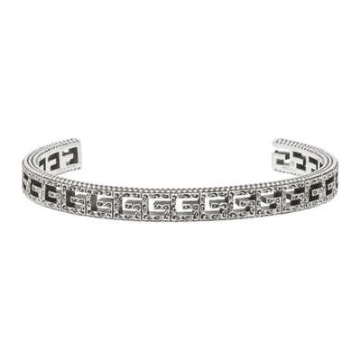 Gucci Sterling Silver Square G Bracelet