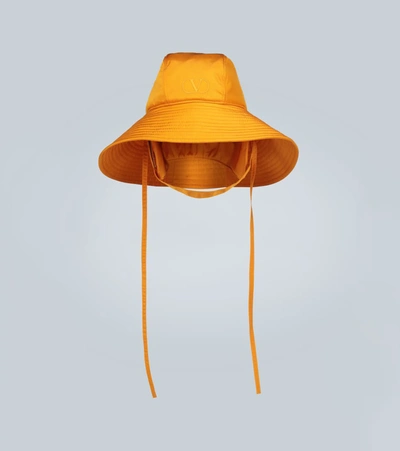 Valentino Garavani Technical Fabric Hat In Yellow