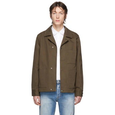 Acne Studios Omar Boxy Workwear-inspired Jacket In Forest Gree