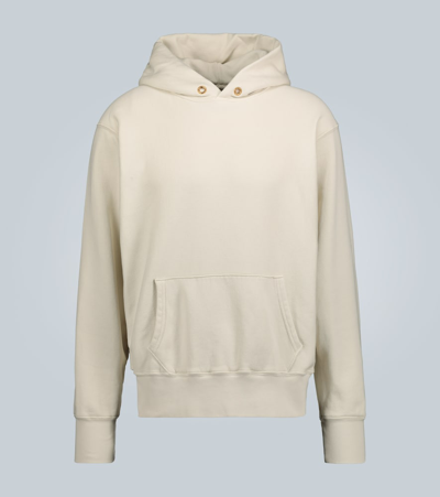 Les Tien Cropped Hooded Sweatshirt In Neutrals