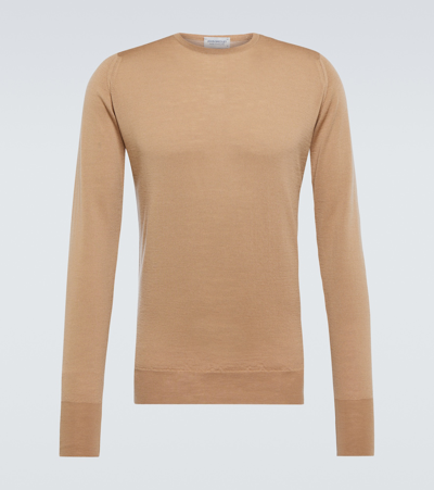 John Smedley Wool Marcus圆领毛衣 In Brown