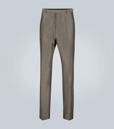 Rick Owens Astaires Cropped Pants In Grey