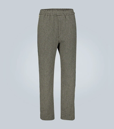 Gucci Houndstooth Wool-blend Pants In Multicoloured