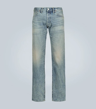 Rrl Straight-fit Selvedge Denim Jeans In Blue