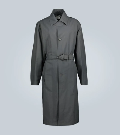 Bottega Veneta Lightweight Cotton-blend Trench Coat In Grey