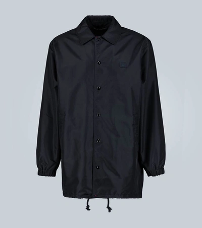 Acne Studios Oscoda Face-print Coach Jacket In Black