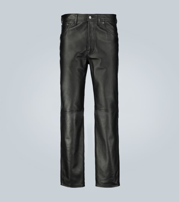 acne studios leather trousers