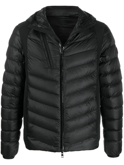 Moncler Deffeyes拼接羽绒夹克 In Black