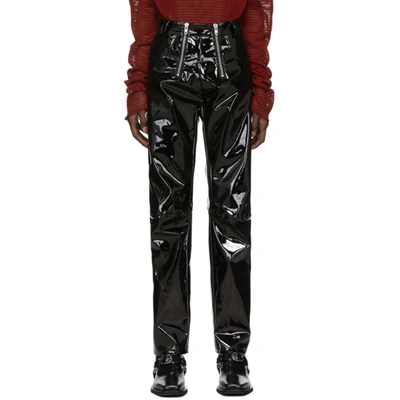 Gmbh Thor High-waisted Vinyl Trousers In Black | ModeSens
