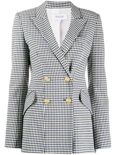 Derek Lam 10 Crosby Women's Rodeo Gingham Double-breasted Blazer In Blue White