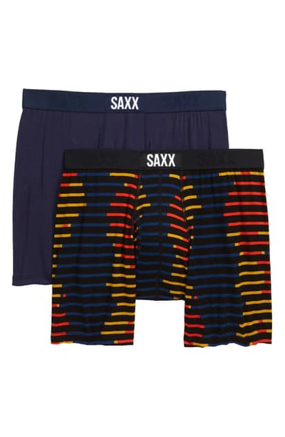 Saxx Ultra Fly Boxer Briefs - Pack Of 2 In Fragment Stripe