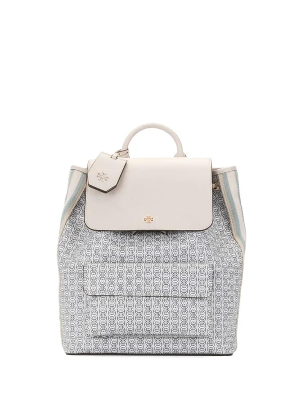 Tory Burch Gemini Link Medium Canvas & Leather Backpack In 