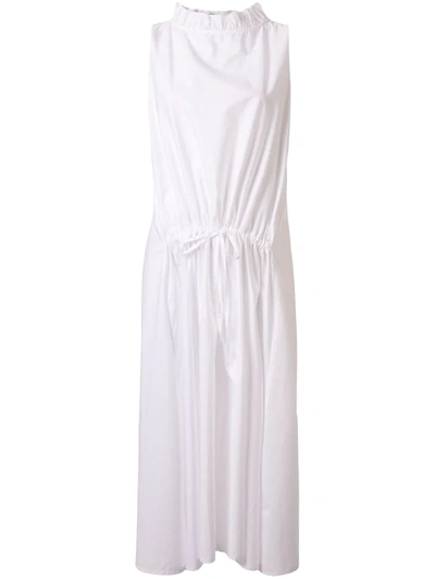Atlantique Ascoli Drawstring Waist Shift Dress In White
