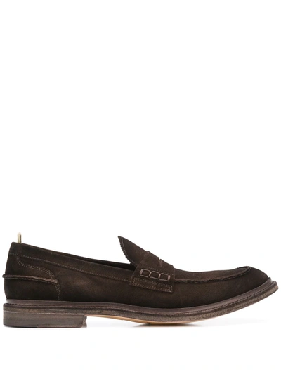 Officine Creative Aero Softy Ebano Loafers In Brown
