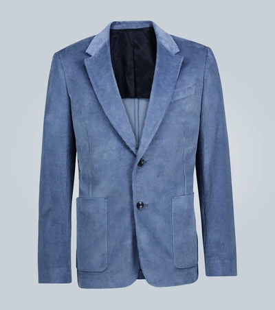 Ami Alexandre Mattiussi Slim-fit Corduroy Blazer In Blue