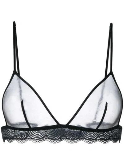 Maison Close La Directrice Triangle Bra In Black