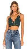 Free People Intimately Fp Adella Longline Bralette In Green