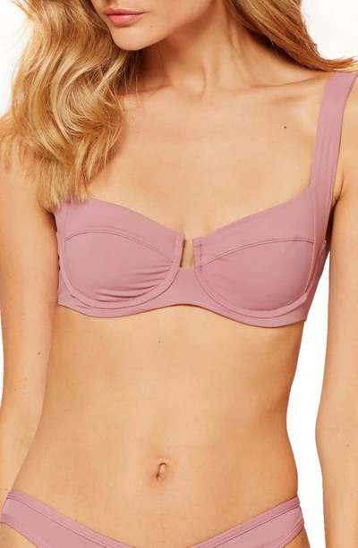 L*space Camellia Underwire Bikini Top In Nostalgia Rose