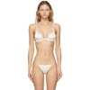 Fleur Du Mal Off-white Luxe Triangle Bra In 0300 Ivory