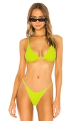 L*space Millie Triangle Bikini Top In Acid Green