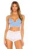 Free People Sage Longline Bralette In Light Blue