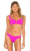 L*space Camellia Underwire Bikini Top In Bright Fuchsia