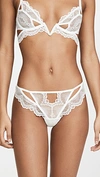 Thistle & Spire Kane Cutout Lace Thong In Ivory