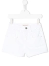 Alberta Ferretti Kids' Love Is Love Embroidered High Waist Shorts In White