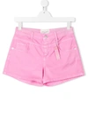 Alberta Ferretti Teen Shorts Mit Hohem Bund In Pink