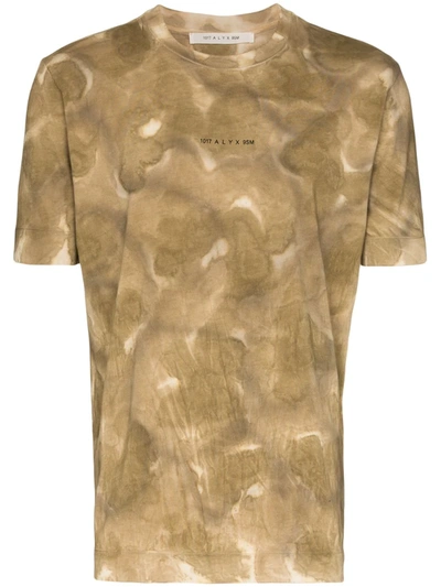 Alyx Sphere Camouflage Cotton T-shirt In Brown