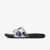 Nike Men's Benassi Jdi Print Slide Sandals In Black/black