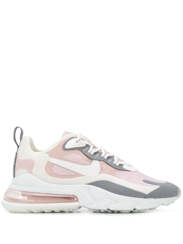 nike air max 270 react pink and gray sneakers