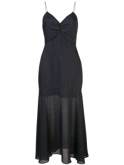 Alexis Nizarra Polka-dot Flared Dress In Blue