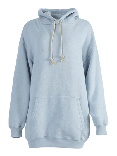 Acne Studios Logo-label Hooded Sweatshirt Powder Blue