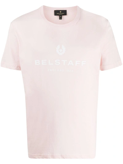 Belstaff Printed Logo Crest T-shirt In Pink