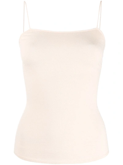 Lemaire Fine Gauge Knitted Vest Top In Neutrals