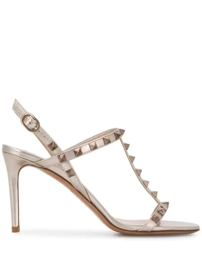 Valentino Garavani Rockstud Sandals In Neutrals